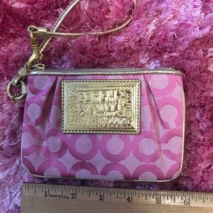 Pink Coach Wristlet